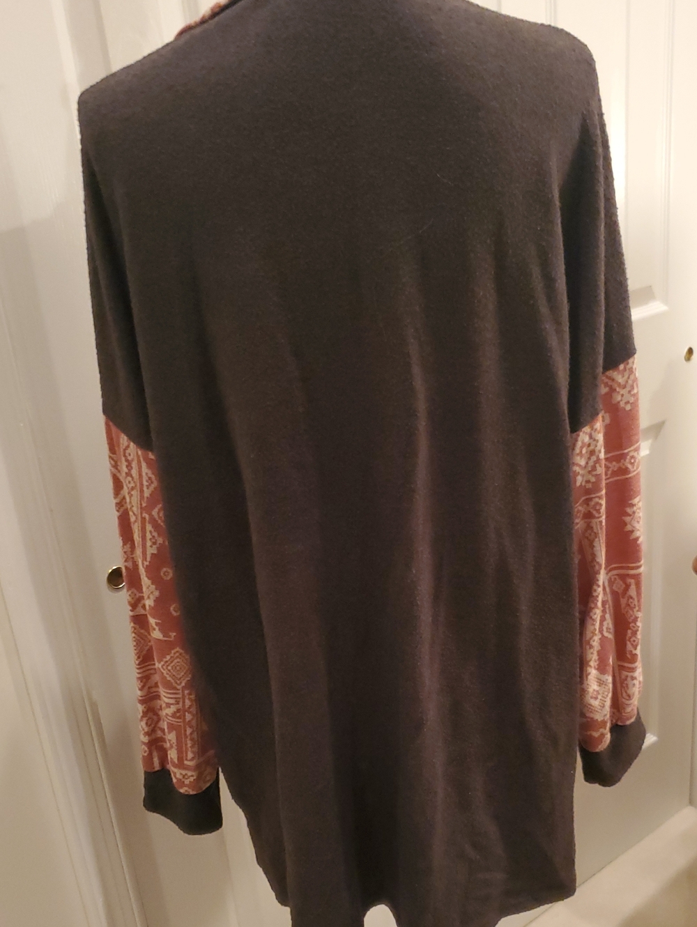 Lovely Melody Brave the Cold Aztec Shacket Tunic Black & Brownish & Cream - Picture 2 of 8